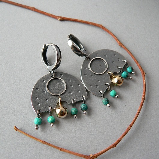 kolczyki srebrne Kolczyki srebrne -podróż na wschód-