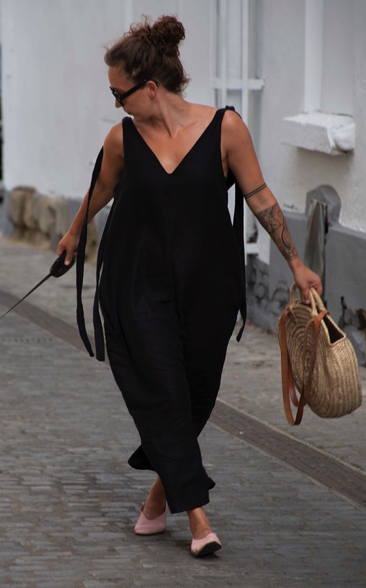 kombinezony damskie Lniany kombinezon MAYUMI 100% LEN