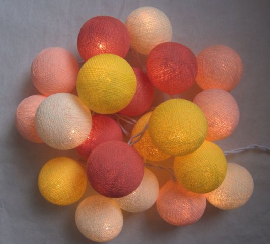 Qule Lampki Cotton Balls Light Dla Mamy qule