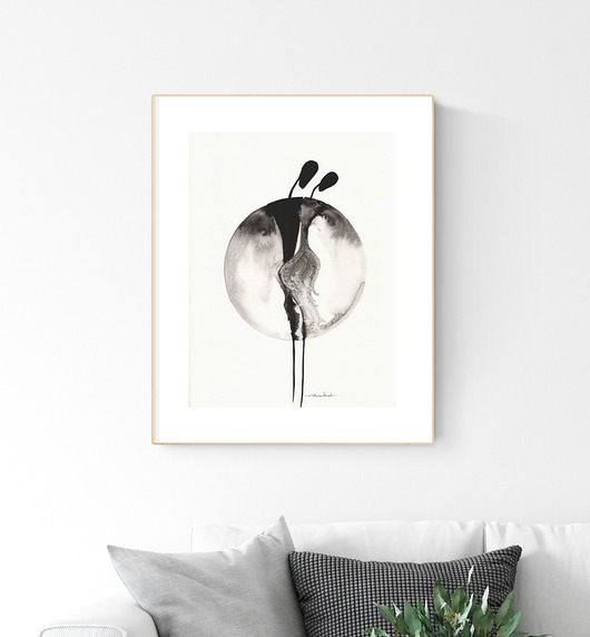 grafika 30X40 cm wykonana ręcznie MiniMalArt