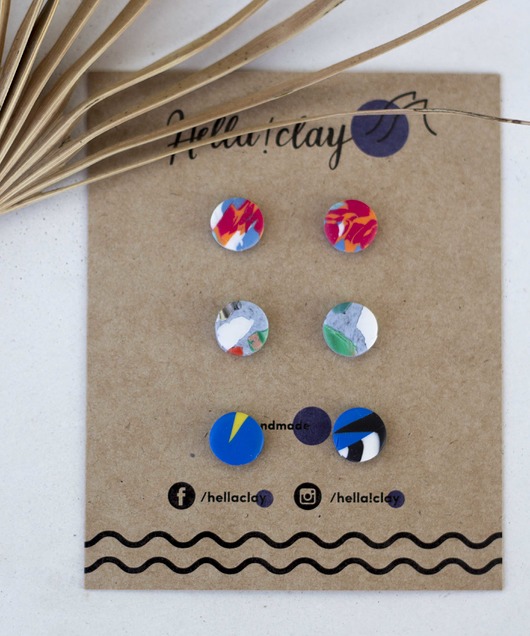 Minikolczyki 3pack Hellaclay
