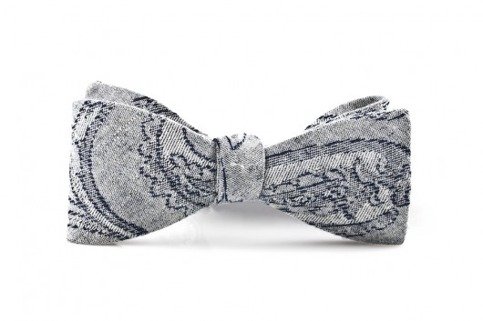 Mucha wiązana ABEGONDO szary paisley HisOutfit