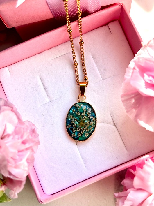 naszyjniki - inne Naszyjnik Zielona Łąka