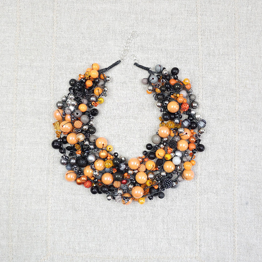 kolie 6989 Bogata kolia ręcznie robiona 