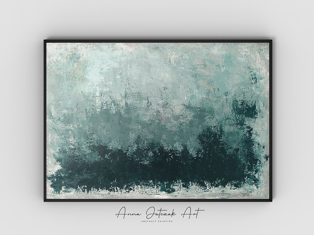 obrazy SPOKÓJ NATURY Abstrakcyjny obraz ręcznie malowany, 100x70 cm