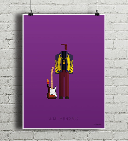 Jimi Hendrix - plakat minimalmill