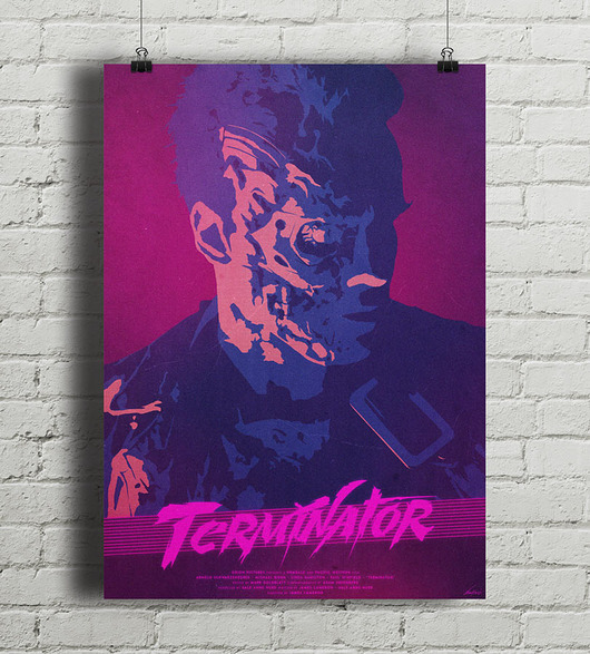 Terminator - plakat giclee art minimalmill