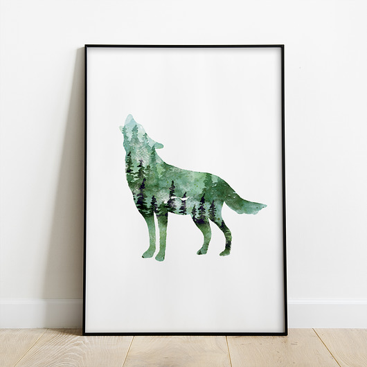 plakaty Plakat Wilk - kolekcja las