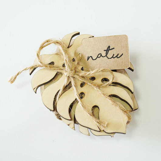 podkładki do kuchni Zestaw podkładek pod kubek- liść MONSTERA