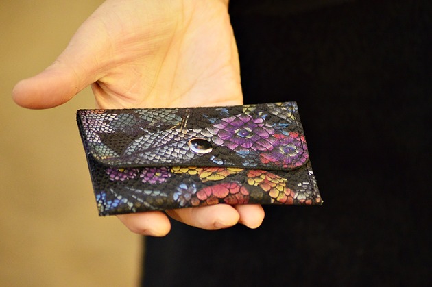 portfele damskie Etui Flower