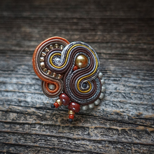Isadora- pierścionek sutasz Mró Soutache