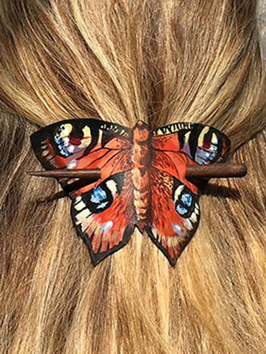 skórzana spinka  motyl martuch