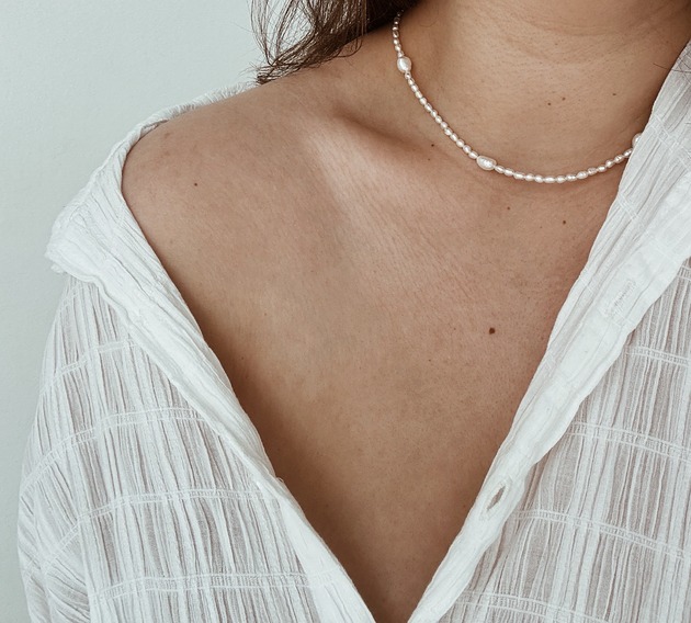 złote naszyjniki Naszyjnik z pereł naturalnych