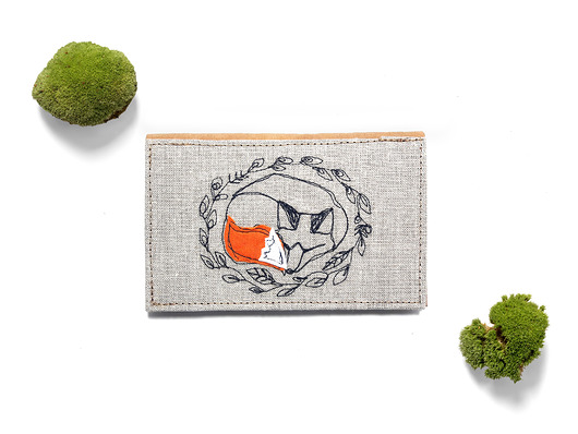 portfele damskie portfel - śpiący lis