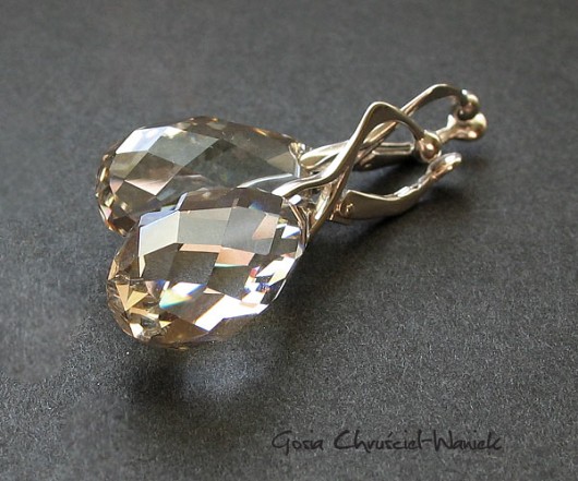 kryształ Swarovski - klipsy Gosia Chruściel-Waniek