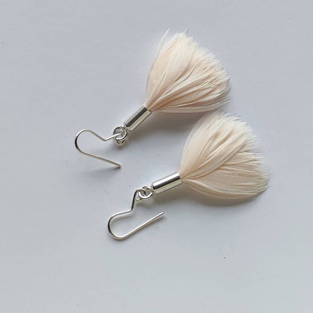 kolczyki z piórami PIÓRKO kolczyki