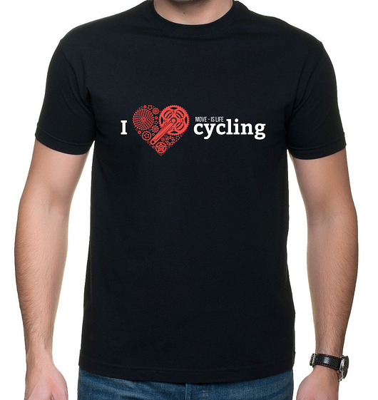 t-shirty męskie Koszulka T-SHIRT.  I love cycling