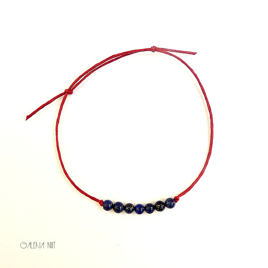 Lapis lazuli mnimalistyczna bransoletka galeria nuit