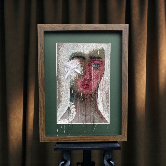 obrazy Obraz haftowany z serii symbolicznej połatana...