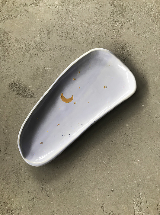 talerze, miski Ceramiczny talerz lawendowy