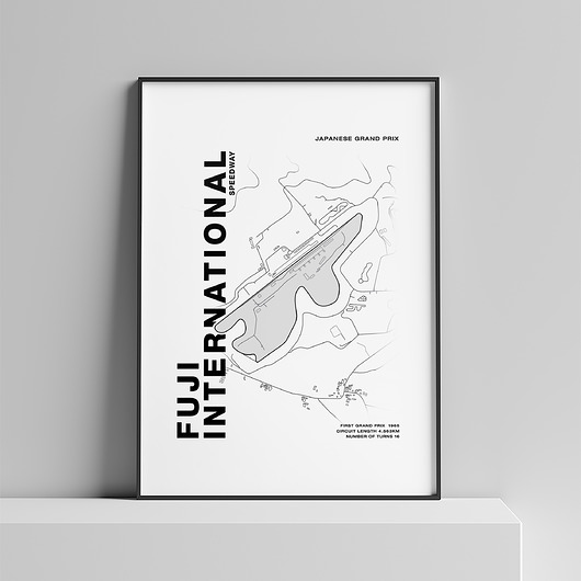 plakaty Plakat Tory wyścigowe - Fuji
