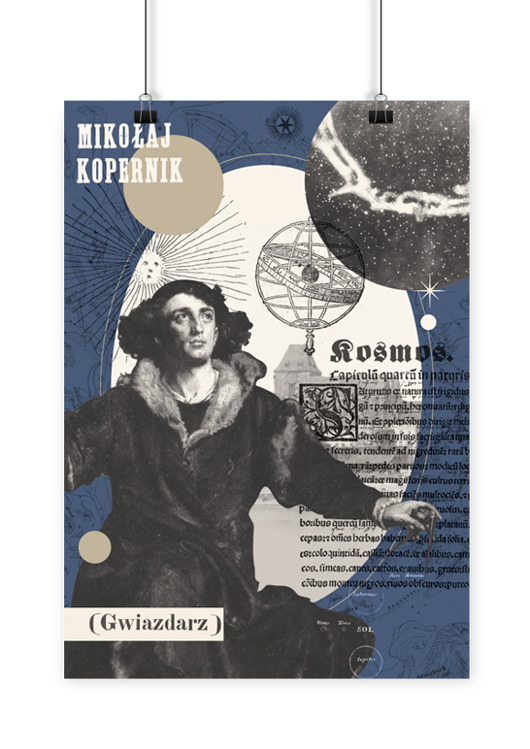 plakaty Plakat Kopernik Kolaż