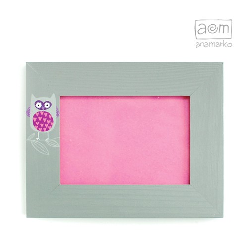ramka 9x13 - szara sówka anamarko