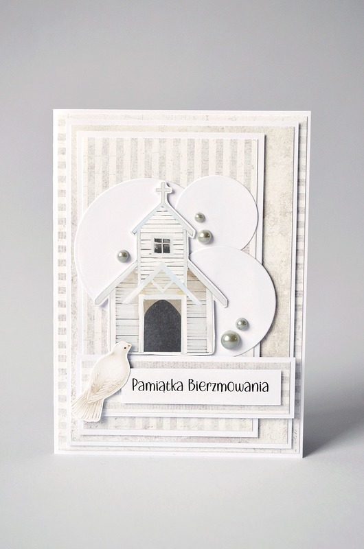 kartki scrapbooking Pamiątka Bierzmowania: Kartka Okolicznościowa