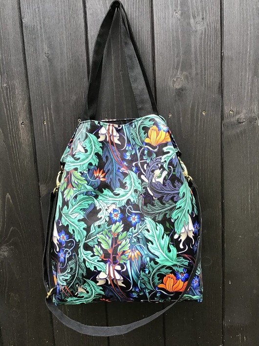 torby XXL Torba na ramię XXL - print zaczarowany ogród