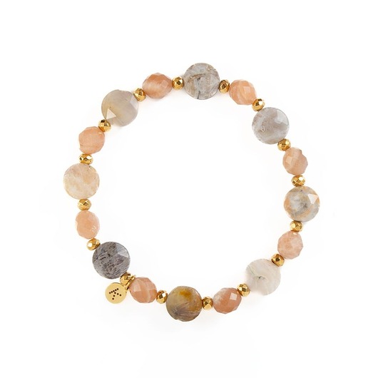 bransoletki z kamieni naturalnych Bransoletka z kamieniem wewnętrznej przemiany i życia - Wersja Pozłacana