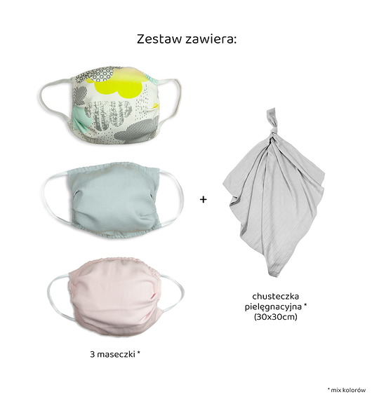 Bambusowa maseczka ochronna plus chusteczka gratis Bambooline
