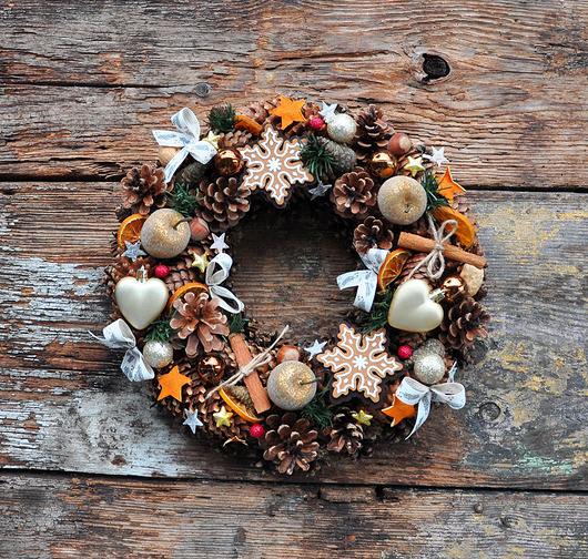 wianki bożonarodzeniowe Świąteczny wianek naturalny