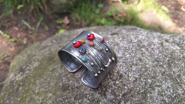 bransoletki wire wrapping Małe kwiatki - bransoletka rezerwacja