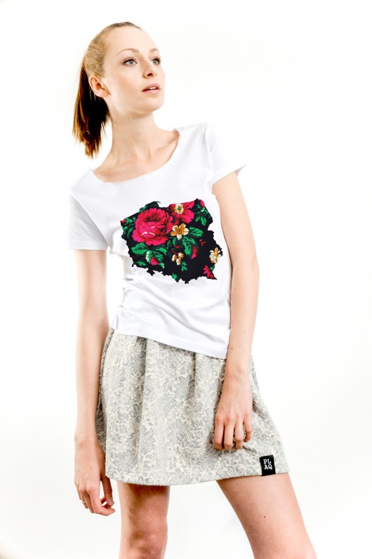 T-shirt POL Flower Black r.XS polaquito