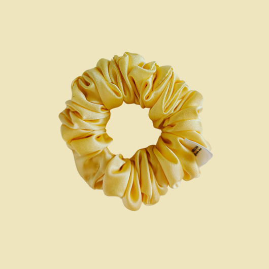 gumki do włosów Gumka jedwabna, scrunchie, frotka cytrynowa aura MIDI
