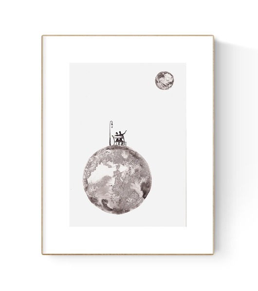 grafiki i ilustracje Grafika 21X30 malowana ręcznie na papierze