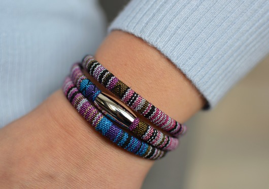 Bransoletka boho MAGNETOOS TITICACA stal Beezoo