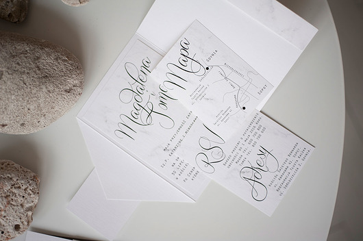 Zaproszenie ślubne z serii MARBLE 1 Papel