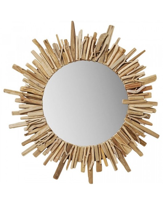lustra stojące i wiszące Lustro Drewniane Lustro Dekoracyjne Wood 82 cm