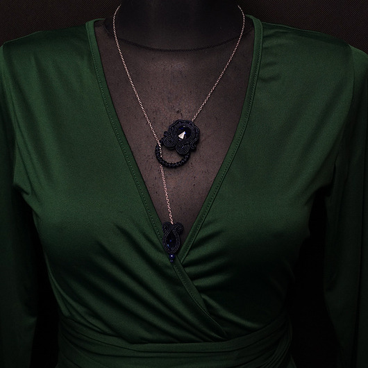 wisiory Sutaszowy minimal- wisior soutache