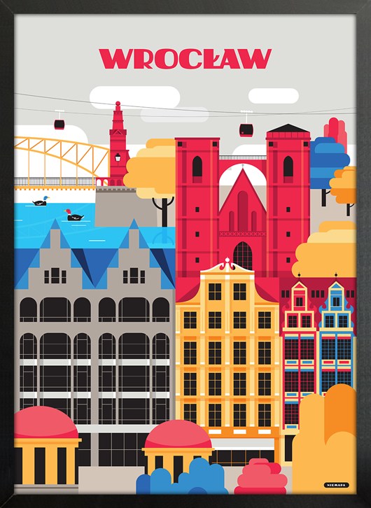 Plakat Wrocław, 50x70 NIEMAPA