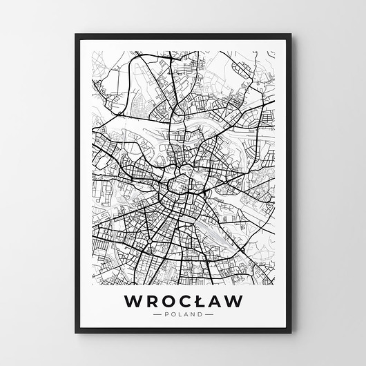 plakaty Plakat Mapa Wrocław