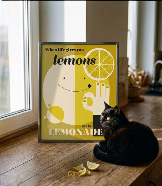 plakaty Plakat wycisnij życie jak cytryne 30x40