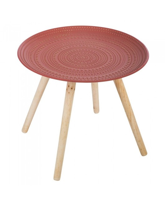Stolik Kawowy z Ozodbnym Blatem Terracota MIA home