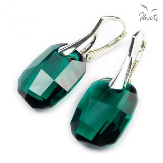 SZMARAGDOWY KRYSZTAŁ Swarovskiego Ikati Jewellery