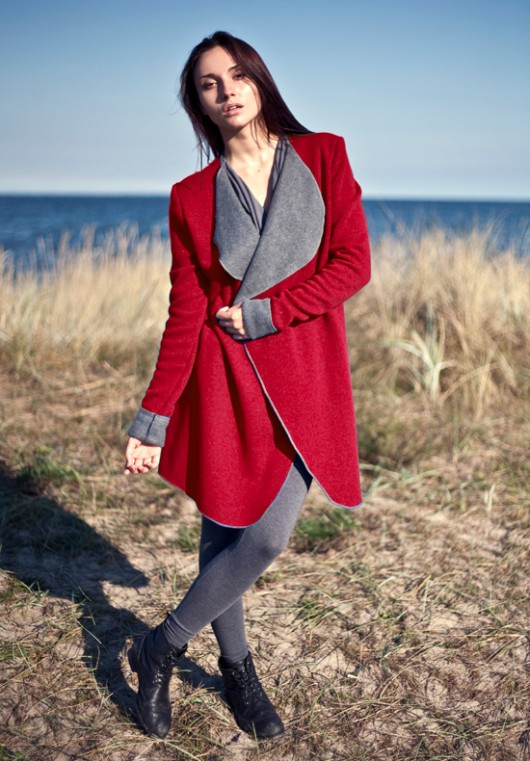 Sweter wełniany Lilianna - czerwony Katarzyna Nadarzynska