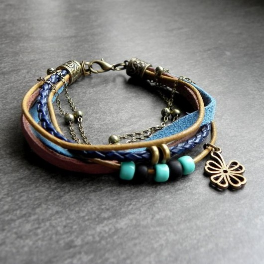 boho blue&brown Lahovska