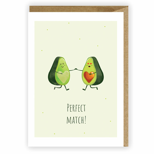 Kartka miłosna - Perfect Match Avocado Cardie