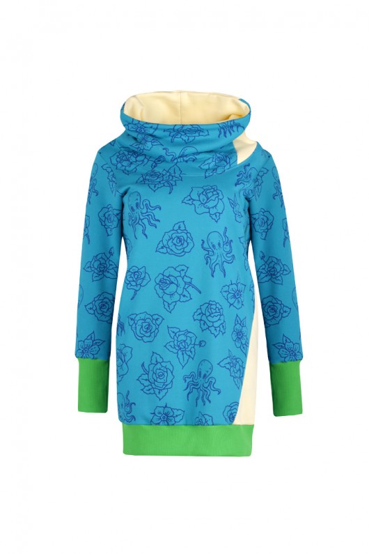 Octopus and roses. bluza z golfem DISTENSE