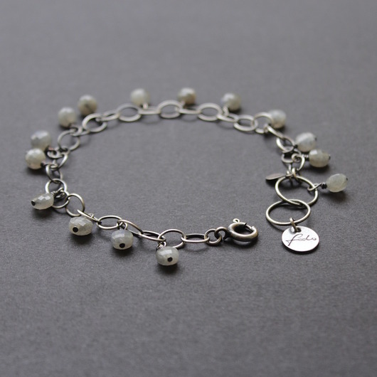 bransoletki z kamieni naturalnych Bransoletka Labradorytka do szarości